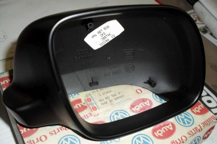 Spiegelkap zwart rechts Audi 100 93-94, A8 94-99, A6 95-01, A4 95-99, A3 97-00