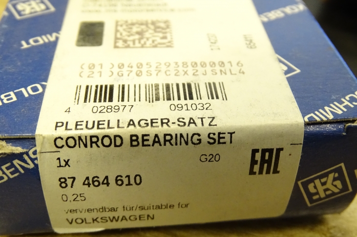 Kolbenschmidt 87464610 drijfstanglagers overmaat 0,25