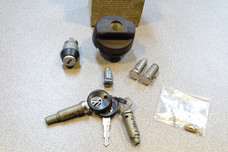 Slotenset met tankdop, contactslot, cilindersloten en sleutels voor Vw Jetta 2